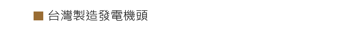 台灣製造發電機頭